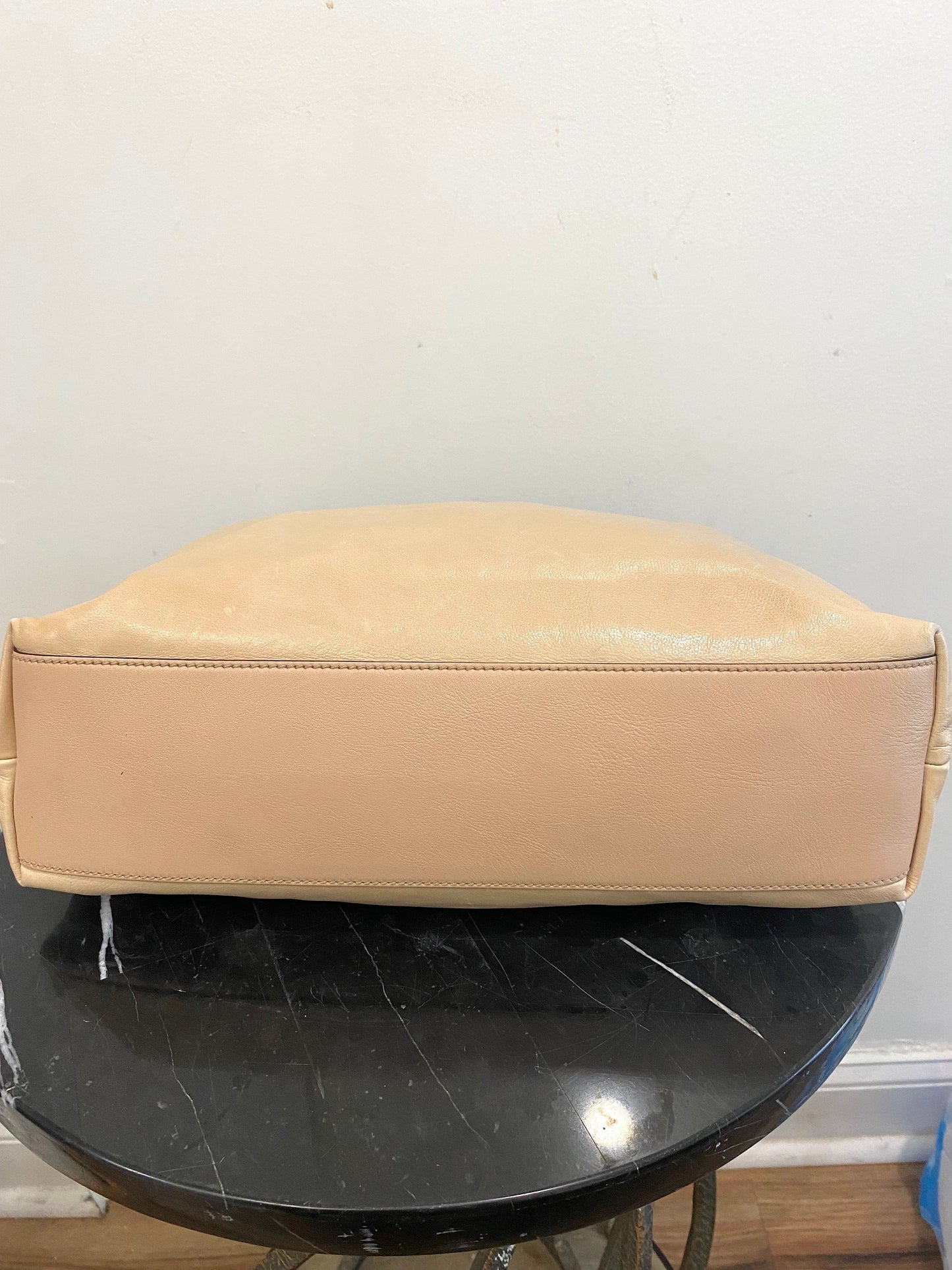 GCI SABRINA RUFFLE LEATHER HOBO BAG