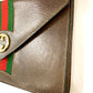GUCCI SHERRY LINE GG INTERLOCKING WEB LEATHER SHOULDER BAG