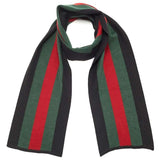 GUCCI SILK WOOL WEB KNIT SCARF