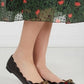 GUCCI GG RAJHA COLLECTION WEB LEATHER BALLET FLATS