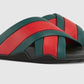 GUCCI WEB PANELED SLIDES