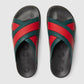 GUCCI WEB PANELED SLIDES