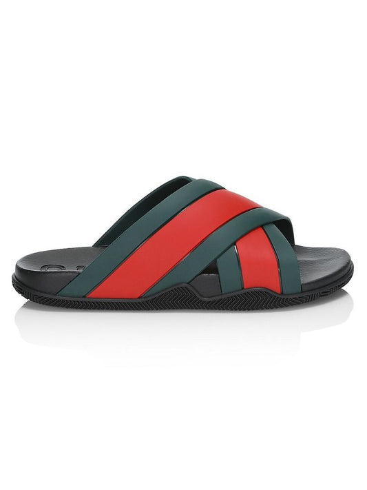 GUCCI WEB PANELED SLIDES