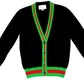 GUCCI WOOL WEB TRIM SWEATER CARDIGAN