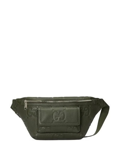 GUCCI JUMBO GG MONOGRAM EMBOSSED CALFSKIN BUM BAG