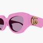 GUCCI GEOMETRIC FRAME CAT EYE SUNGLASSES