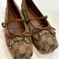 GUCCI GG MONOGRAM HORSEBIT BALLET FLATS