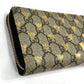 GUCCI GG SUPREME MONOGRAM BEES ZIP AROUND WALLET