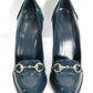 GUCCI HORSEBIT ACCENT PATENT LEATHER PUMPS