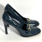 GUCCI HORSEBIT ACCENT PATENT LEATHER PUMPS