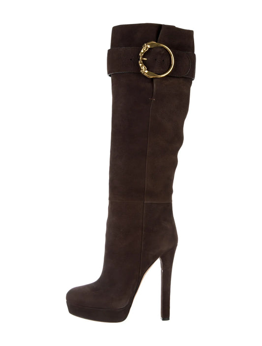 GUCCI JOSEPHINE PLATFORM KNEE-HIGH BOOTS