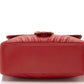 GUCCI MATELASSE LEATHER GG MARMONT ZIP AROUND TOP WITH GUITAR STRAP