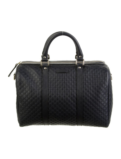 GUCCI NICE MICROGUCCISSIMA LEATHER BOSTON BAG