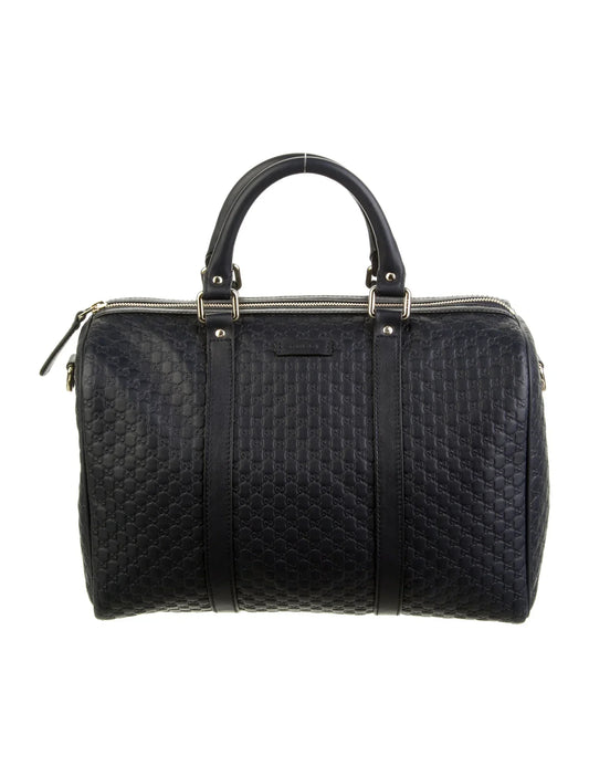 GUCCI NICE MICROGUCCISSIMA LEATHER BOSTON BAG