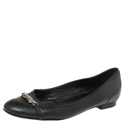 GUCCI CALFSKIN LEATHER CALLARIUS BALLET FLATS