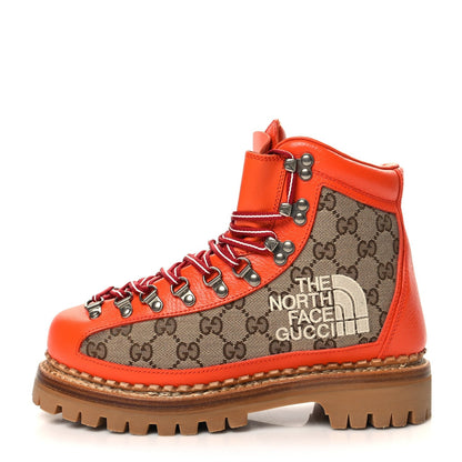 GUCCI X NORTH FACE MONOGRAM CALFSKIN HIKING BOOTS