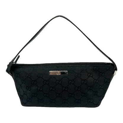 GUCCI MONOGRAM BLACK BOAT POCHETTE