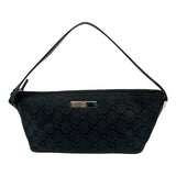 GUCCI MONOGRAM BLACK BOAT POCHETTE