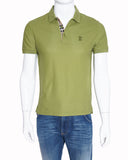 Burberry men's olive green tb logo polo tshirt