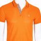 Burberry Men's orange tb logo polo tshirt