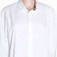 New Burberry  London England Check Collar Cotton White Shirt