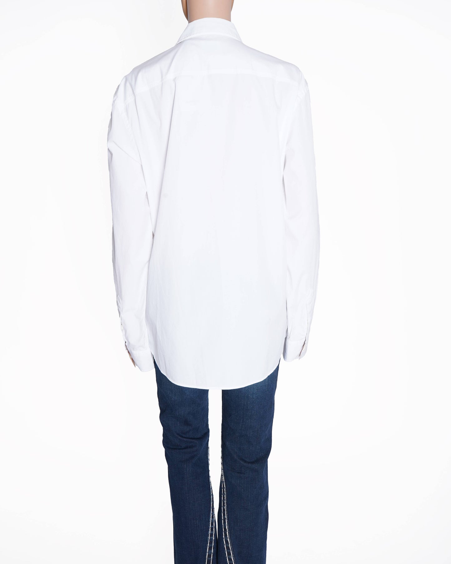 New Burberry  London England Check Collar Cotton White Shirt