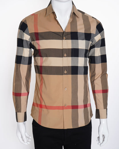 Burberry Slim Fit Check Cotton Shirt