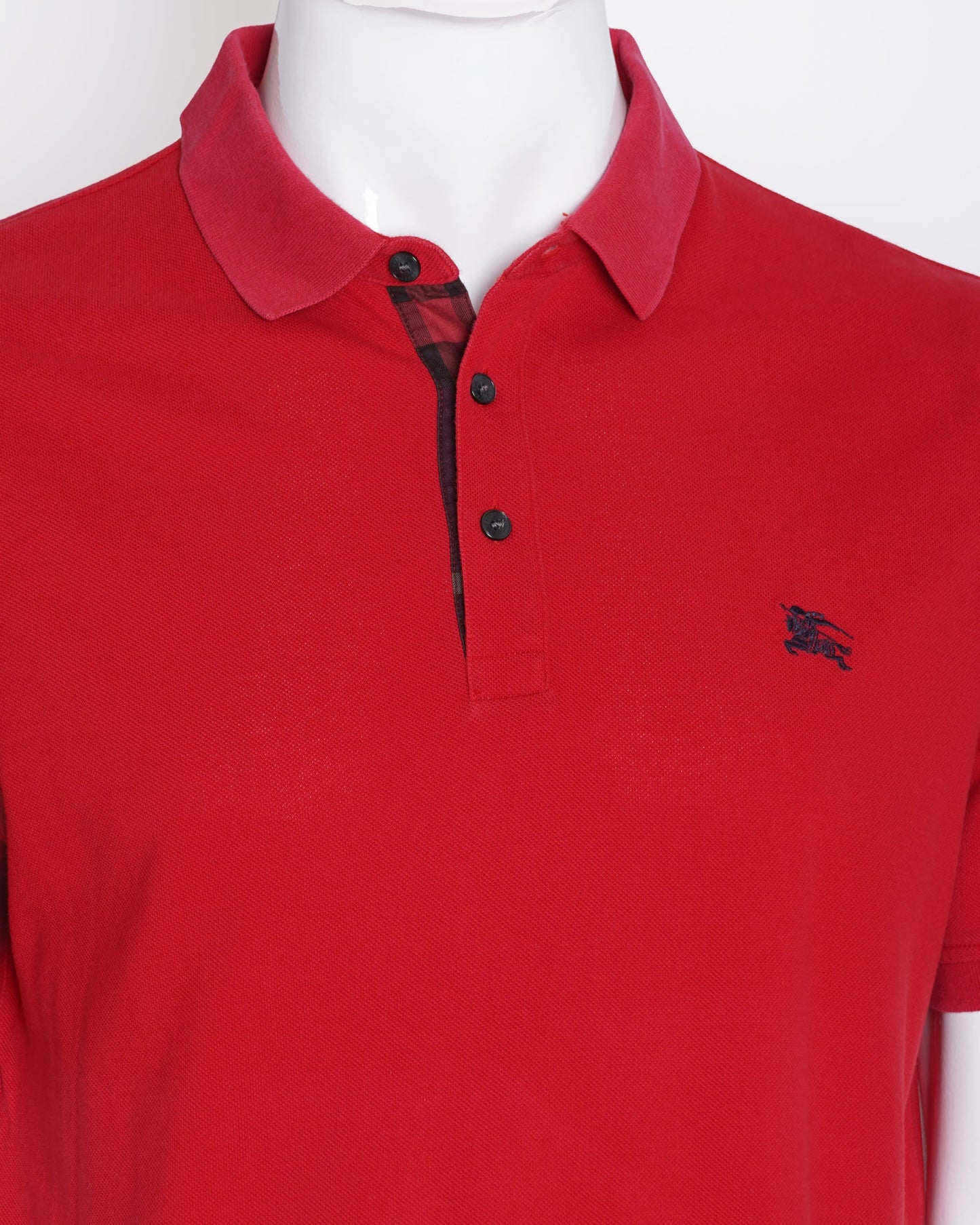 Burberry red half sleeve polo tshirt for men