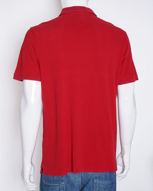 Burberry red half sleeve polo tshirt for men