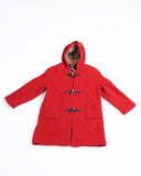 Burberry Baysbrooke Lined Nova Check Wool  Duffle Toggle Coat Red 8-9yrs