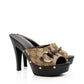 GUCCI MONOGRAM CELLARIUS SOFT CALFSKIN & CANVAS ICON BIT CLOGS