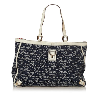 Gucci Abbey D- Ring Canvas Tote Bag (32958)