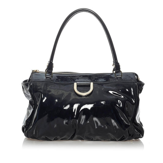 Gucci Abbey D-Ring Patent Leather Shoulder Bag (30321)