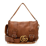 Gucci Aged Leather GG Marmont Messenger Bag (SHF-Z3pkBz)