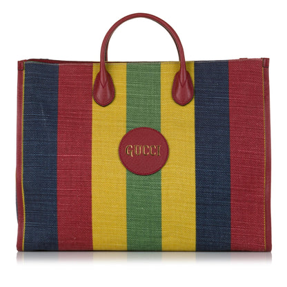 Gucci Baiadera Stripe Canvas Satchel (ddvpMT)