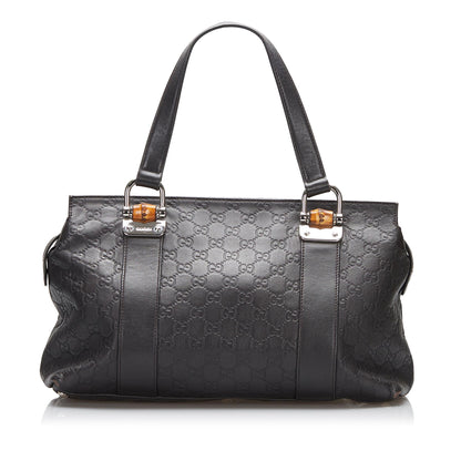 Gucci Bamboo Bar Guccissima Satchel (5c7shZ)