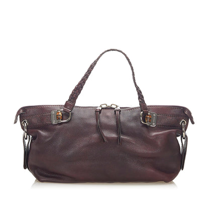 Gucci Bamboo Bar Leather Tote Bag (31697)