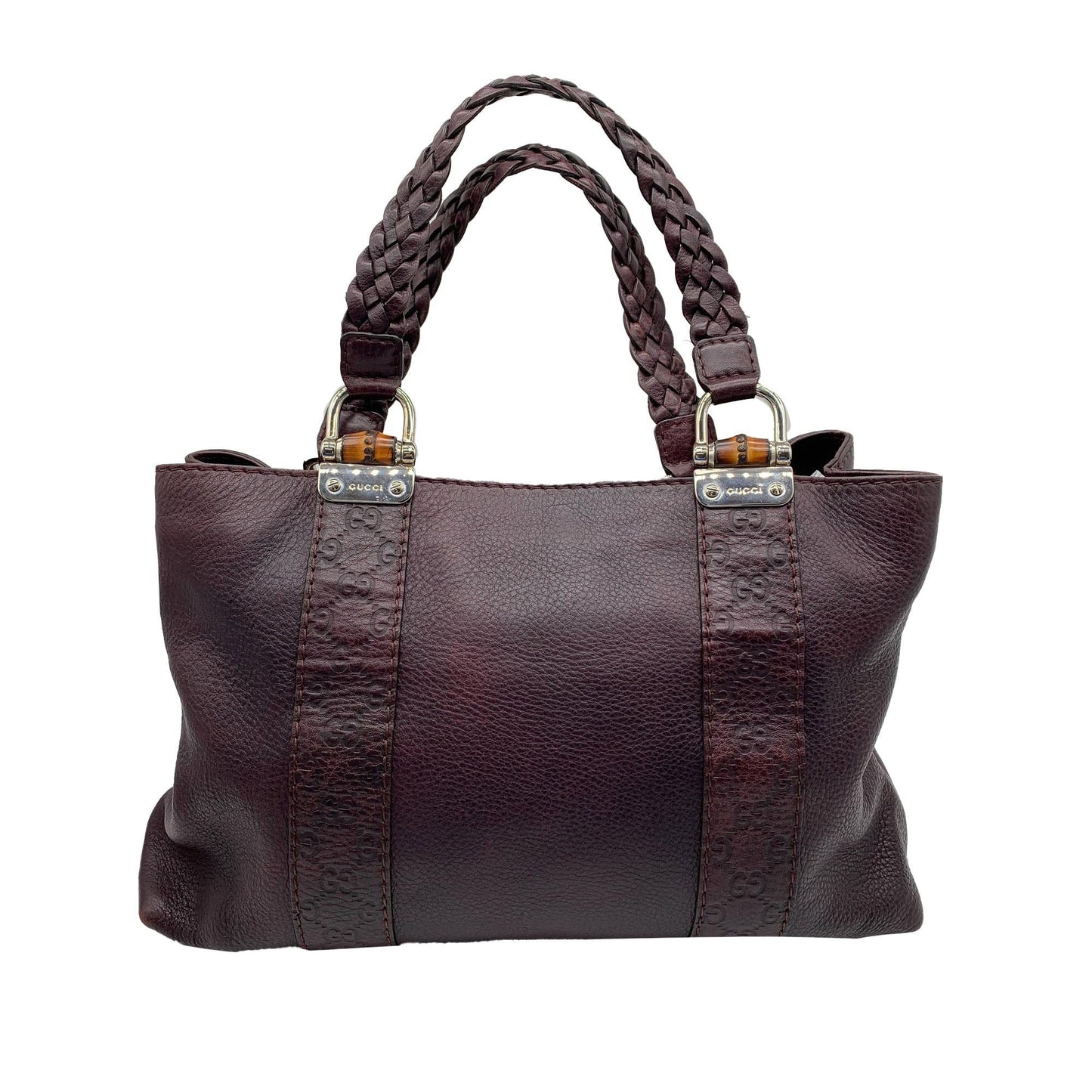 Gucci Bamboo Bar Leather Tote Bag (36986)