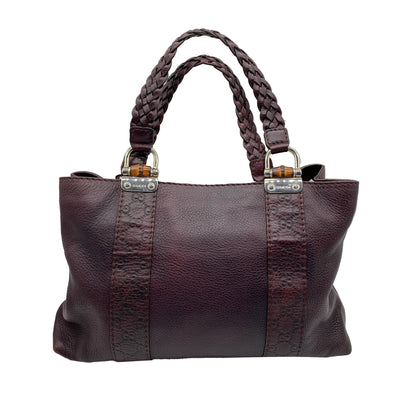 Gucci Bamboo Bar Leather Tote Bag (36986)