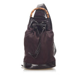 Gucci Bamboo Canvas Drawstring Backpack (32364)