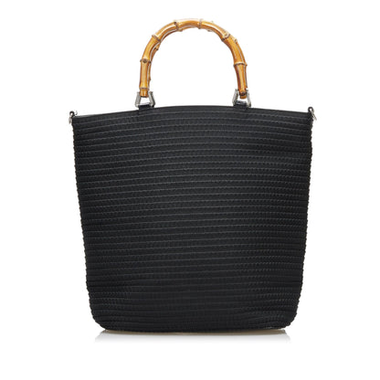 Gucci Bamboo Canvas Satchel (36575)