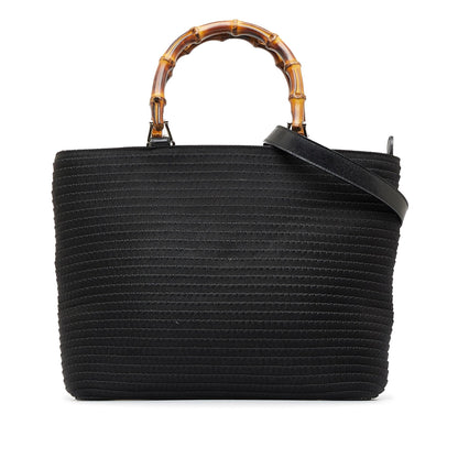 Gucci Bamboo Canvas Satchel (FgYljs)