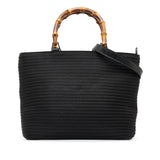Gucci Bamboo Canvas Satchel (FgYljs)