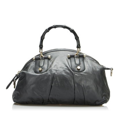 Gucci Bamboo Dialux Pop Satchel (PgirdF)