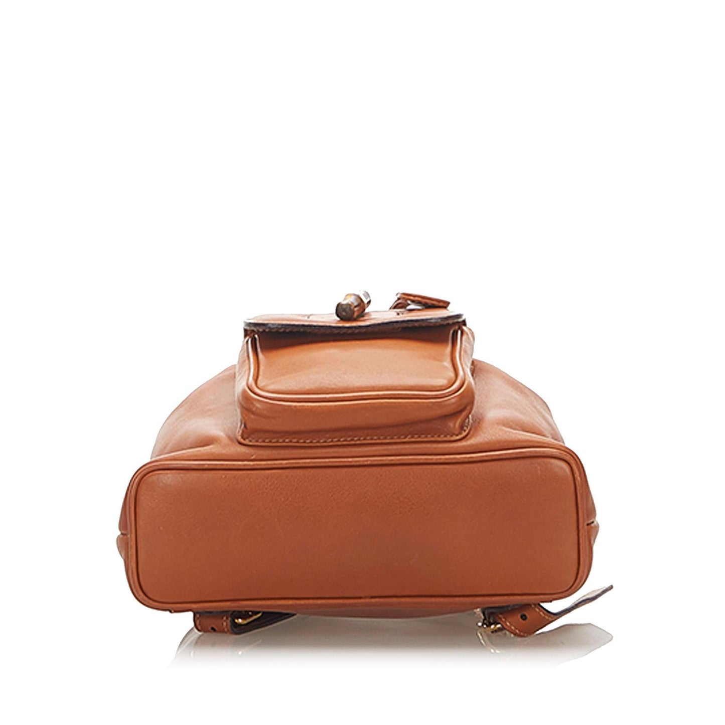 Gucci Bamboo Drawstring Leather Backpack (18102)