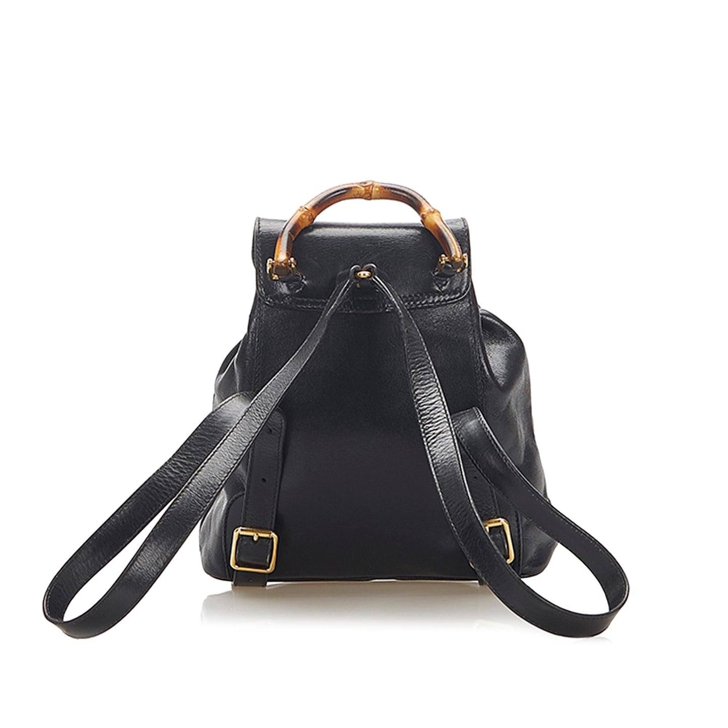 Gucci Bamboo Drawstring Leather Backpack (22300)