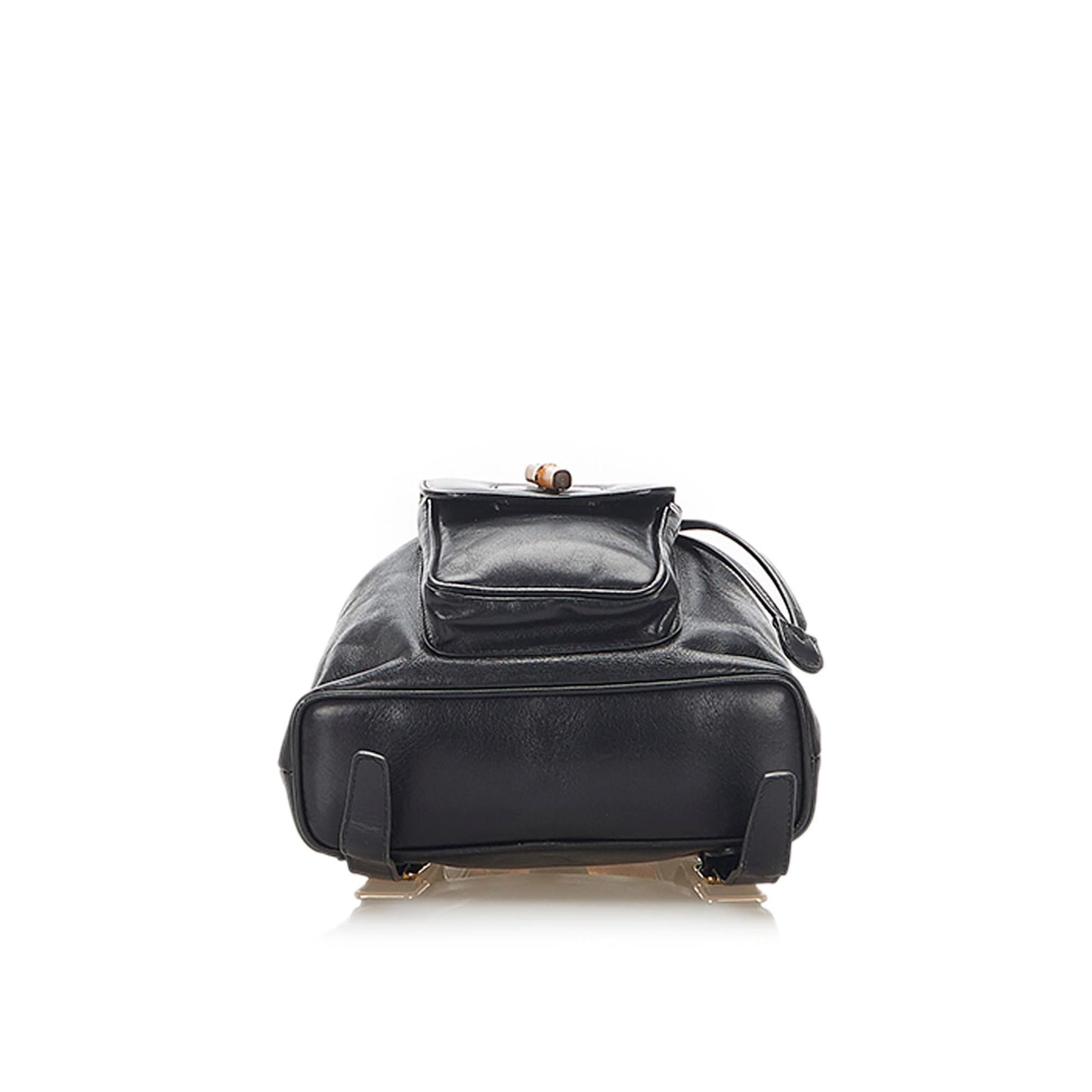 Gucci Bamboo Drawstring Leather Backpack (22300)