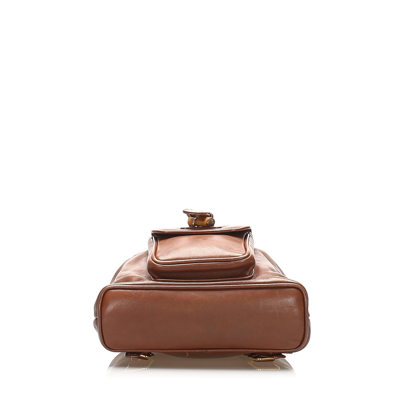 Gucci Bamboo Drawstring Leather Backpack (22401)