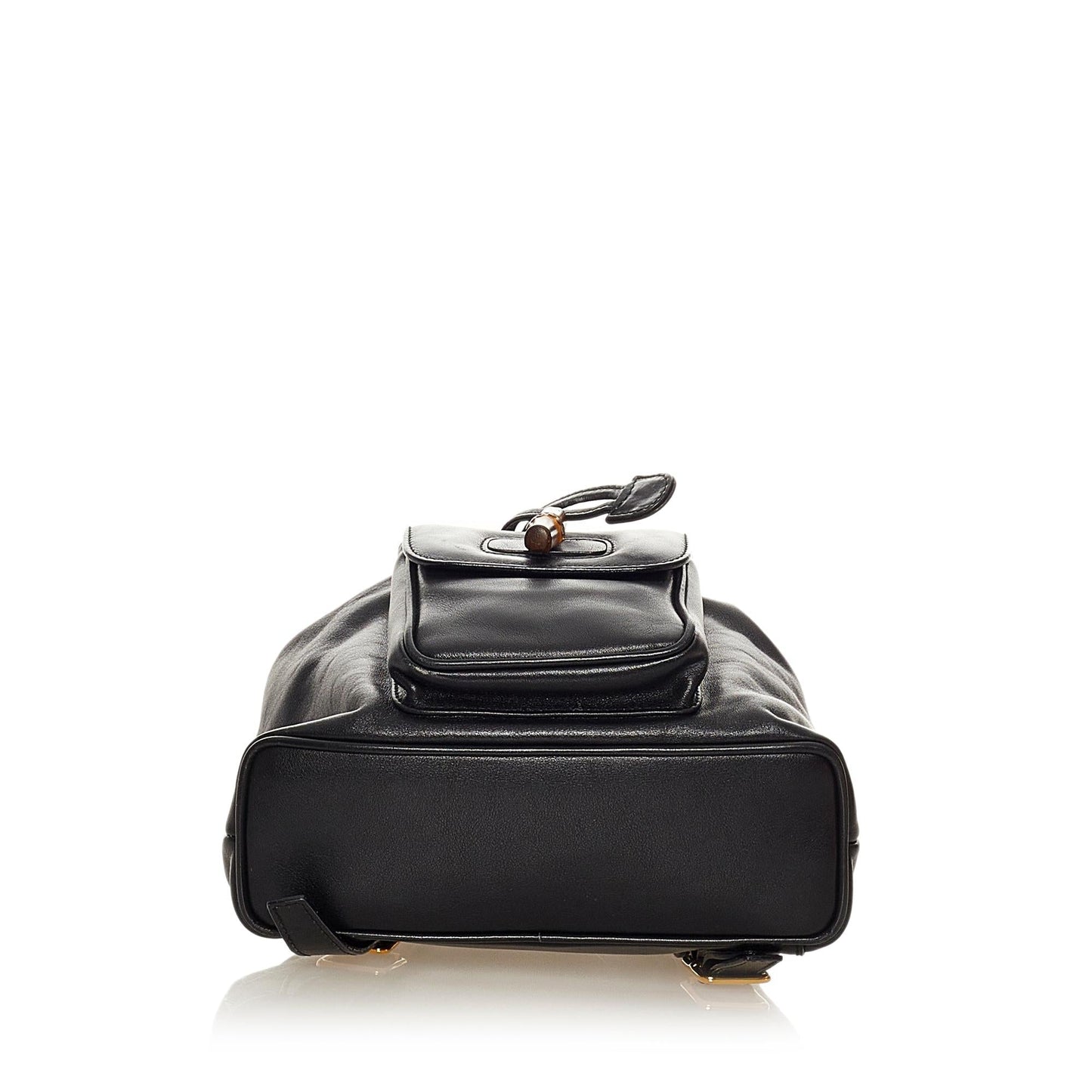 Gucci Bamboo Drawstring Leather Backpack (33985)