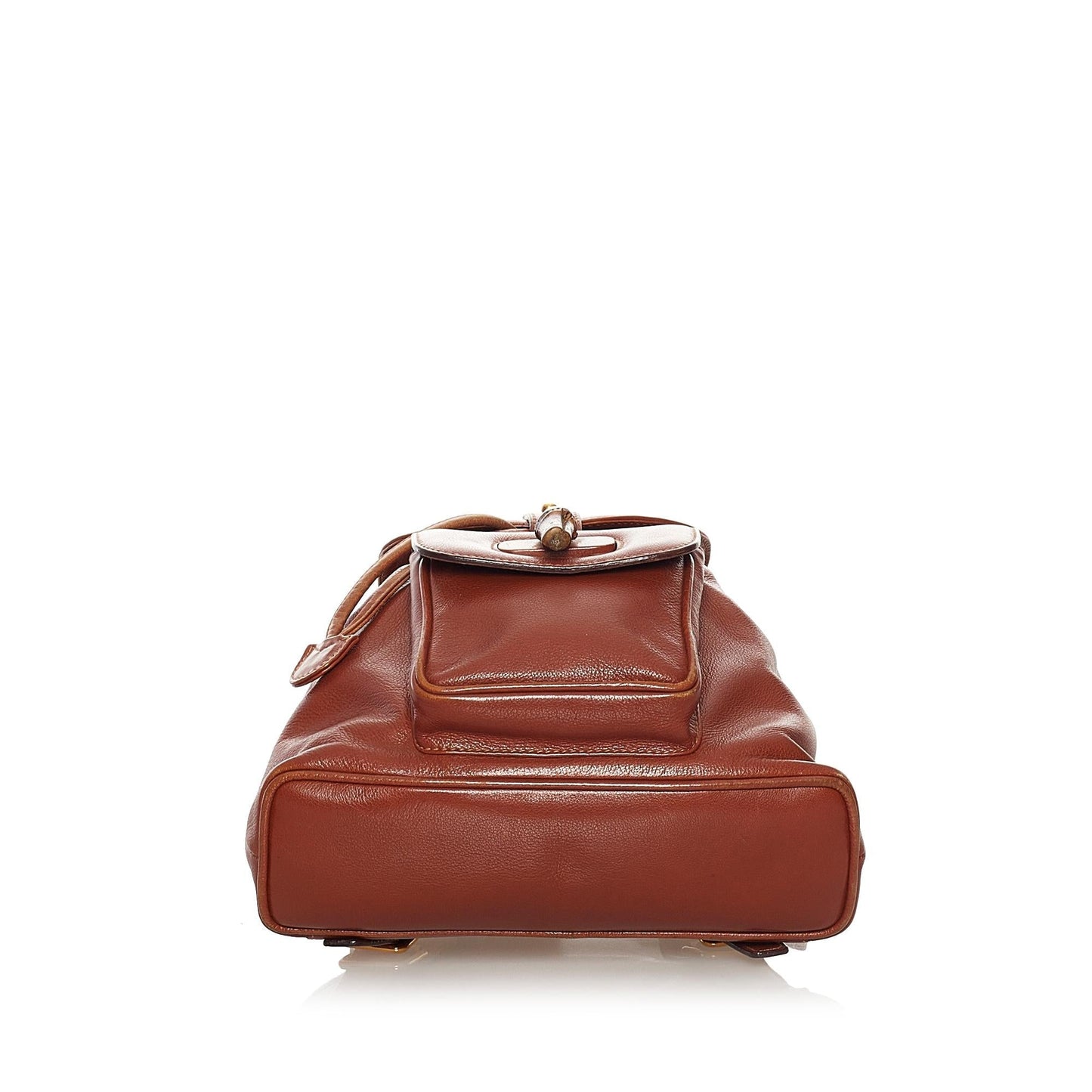 Gucci Bamboo Drawstring Leather Backpack (34099)